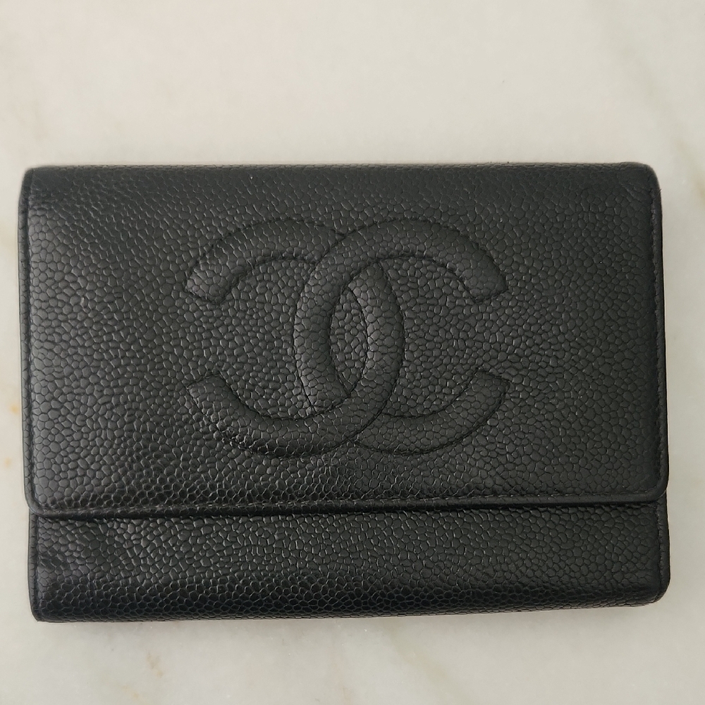 CHANEL Black Leather Wallet